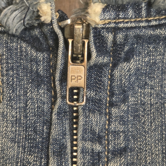 *RARE* Platinum Plush Edgy Blue Denim Patchwork Dress Sz M - Picture 13 of 16